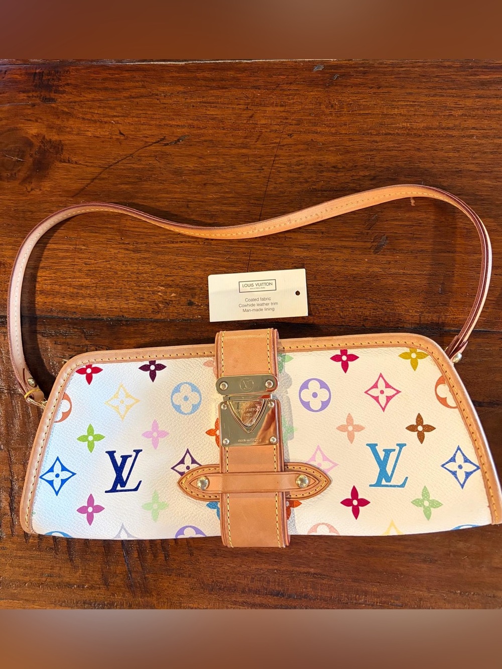 SOLD LIVE - Louis Vuitton Shirley Murakam Monogram White Canvas Shoulder Bag - Picture 3 of 4